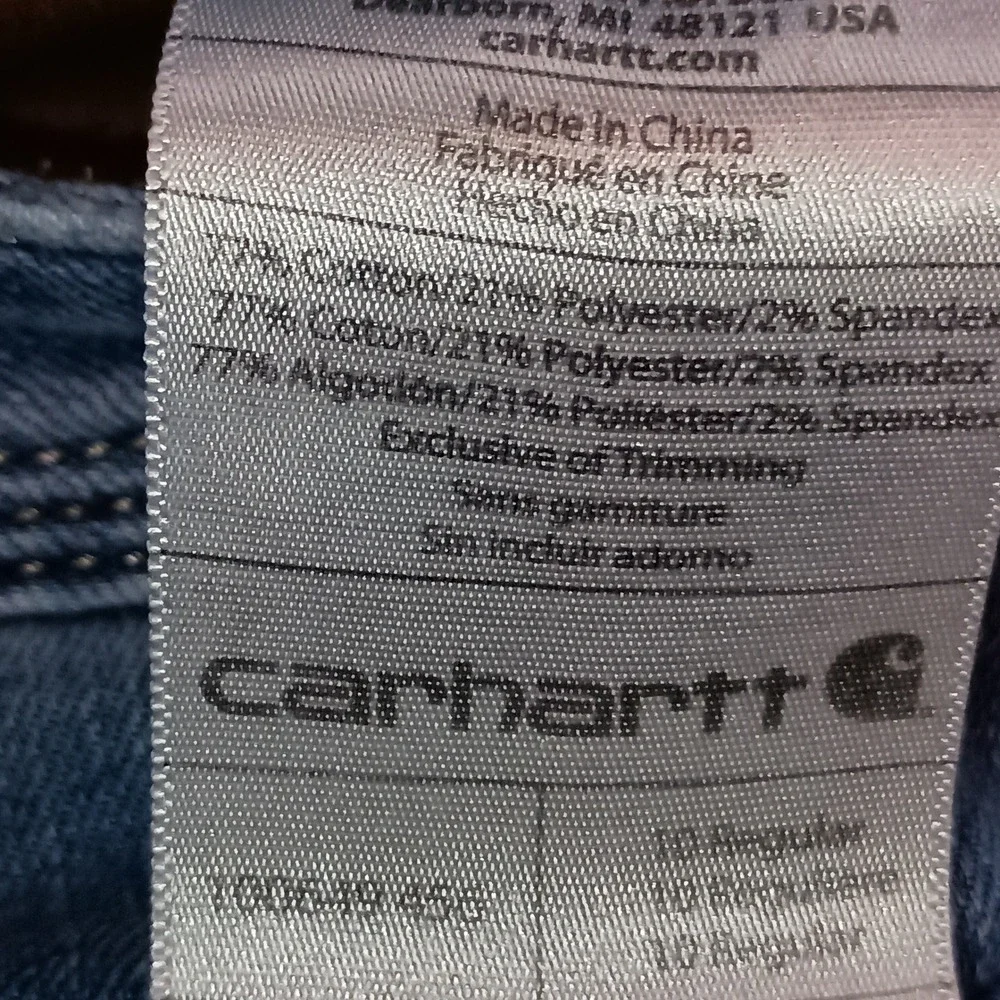 Carhartt Men Original Fit Bootcut Jeans Light Wash Denim‎ Size 10 Regular